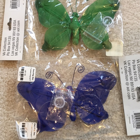 ✨2xHP✨ NWT 7 inch jeweled hanging butterflies - Picture 4 of 4